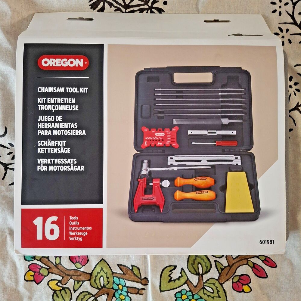 Oregon 601981 Chainsaw Tool Kit 16 Piece Sharpening Maintenance Kit w/ Case